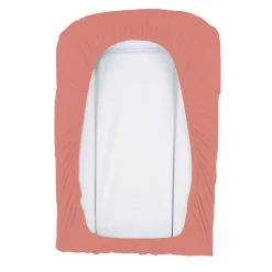 Housse de matelas à langer en éponge bouclette (50x75 cm - Terracotta)