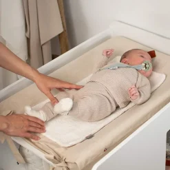 Housse de matelas à langer en Lin Lavé