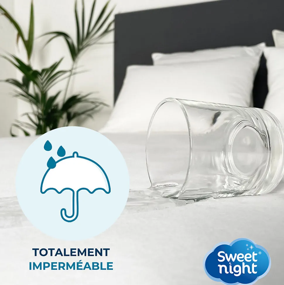 Housse intégrale matelas imperméable - Anti-Punaise de lit et Anti-acariens - Sans traitement chimique - Ep. jusqu'à 25 cm