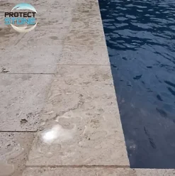 Hydrofuge Travertin & Terrasse - Imperméabilisant Oléofuge Pierre Naturelle, Béton Protection Longue Durée Int/Ext 1L (20m²)