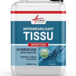 IMPERMEABILISANT ANTI-TACHES ET HYDROFUGE POUR TISSU - IMPERTISSU - 2.5 L (jusqu'à 25 m²) - ARCANE INDUSTRIES