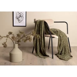 Jeté de canapé en polyester chenille Ally 170x130 cm