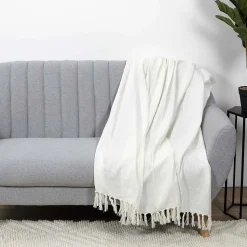 Jeté de canapé gaufré en coton 130x160 cm