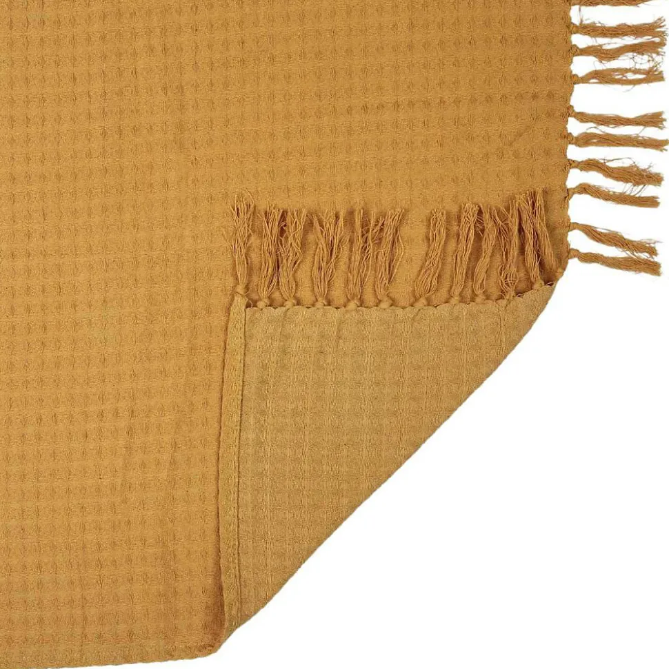 Jeté de canapé gaufré en coton 130x160 cm