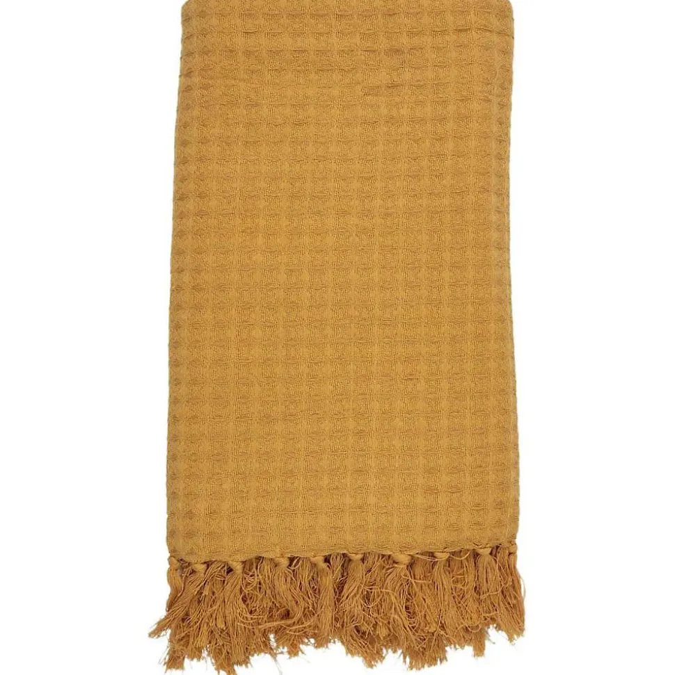 Jeté de canapé gaufré en coton 130x160 cm