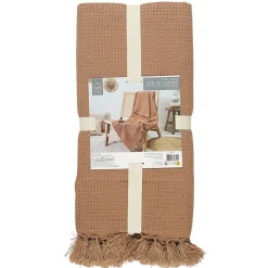 Jeté de canapé gaufré en coton 130x160 cm