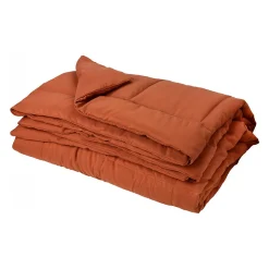 Jeté de lit - Effet duvet (160x240 cm - Terracotta)