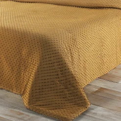 Jeté de lit à petits pompons (180x240 cm - Cuivre)