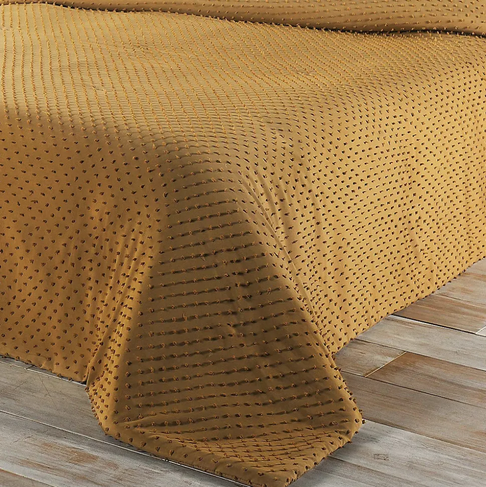 Jeté de lit à petits pompons (250x260 cm - Cuivre)