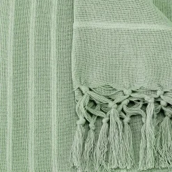 Jeté de lit Anjali 220x160 vert céladon en coton - Atmosphera