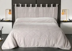 Jeté de lit aspect velours (180x240 cm - Beige)