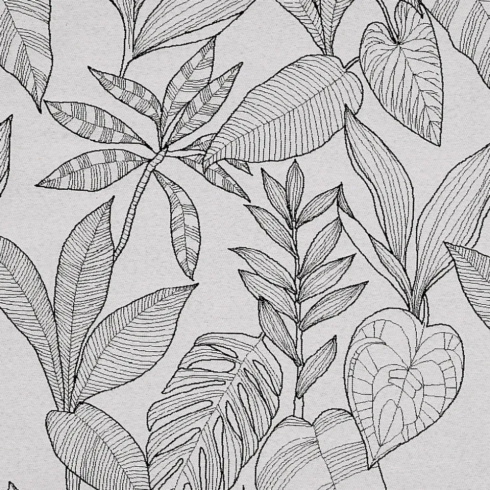 Jeté de lit aux feuilles stylisées (240x260 cm - Beige)