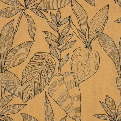 Jeté de lit aux feuilles stylisées (240x260 cm - Cuivre)