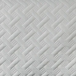 Jeté de lit aux formes géométriques surpiquées (180x240 cm - Ecru)