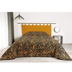Jeté de lit avec des impressions ethniques (240x260 cm - Orange)