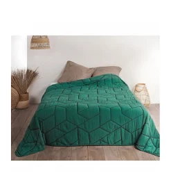 Jeté de lit "Calisson" - 230x250cm - Vert emeraude