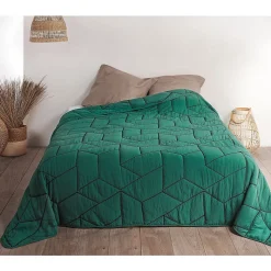 Jeté de lit Calisson (150x200 cm - Vert emeraude)