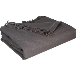 Jeté de lit en coton - gris 230x250 cm - Atmosphera