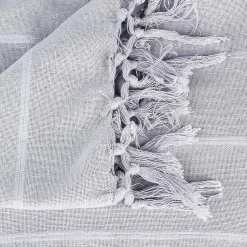 Jeté de lit en coton - gris clair 160x220 cm - Atmosphera