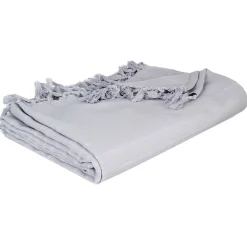 Jeté de lit en coton - gris clair 160x220 cm - Atmosphera
