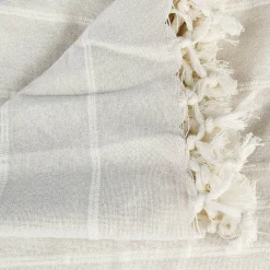 Jeté de lit en coton - ivoire 160x220 cm - Atmosphera