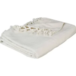 Jeté de lit en coton - ivoire 160x220 cm - Atmosphera