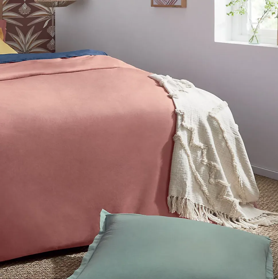 Jeté de lit Inca en coton tufté - ivoire 130x180 cm - Atmosphera