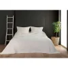 Jeté de lit ivoire capitonné style boutis - 180x240cm - Ecru