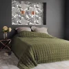 Jeté de lit matelassé et uni (150x200 cm - Vert foncé)