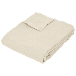Jeté de lit Pollie coton 150x200cm- Beige- Atmosphera
