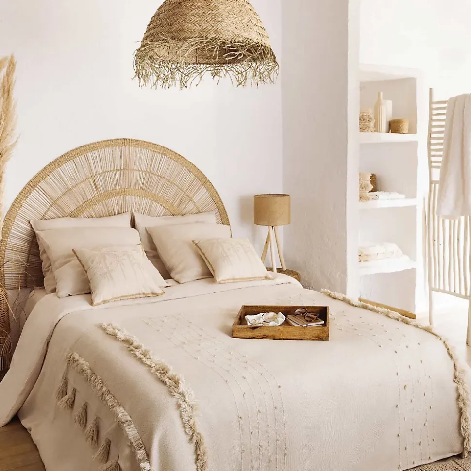 Jeté de lit "Row" - beige - 130x180 cm - Atmosphera