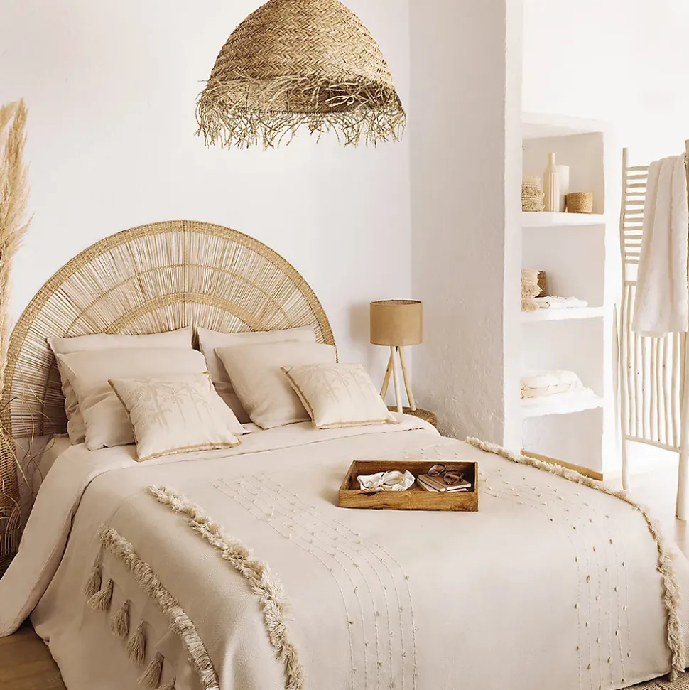 Jeté de lit "Row" - beige - 130x180 cm - Atmosphera