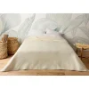 Jeté de lit uni 100% polyester "Hawai" - 180x240cm - Ivoire