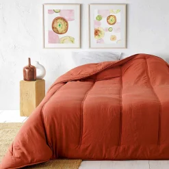 Jeté de lit uni (240x260 cm - Terracotta)
