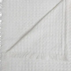 Jeté de lit Widdy coton 130x180cm blanc - Atmosphera