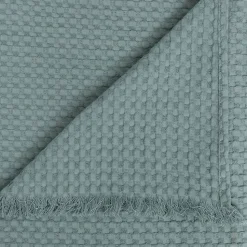 Jeté de lit Widdy coton 130x180cm vert céladon - Atmosphera