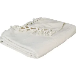 Jeté de lit 160x220 ivoire coton