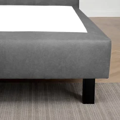 Jeu de 4 pieds de lit carrés en bois Noirs Hauteur 15 cm