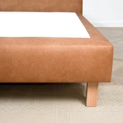 Jeu de 4 pieds de lit carrés en bois Hauteur 15 cm