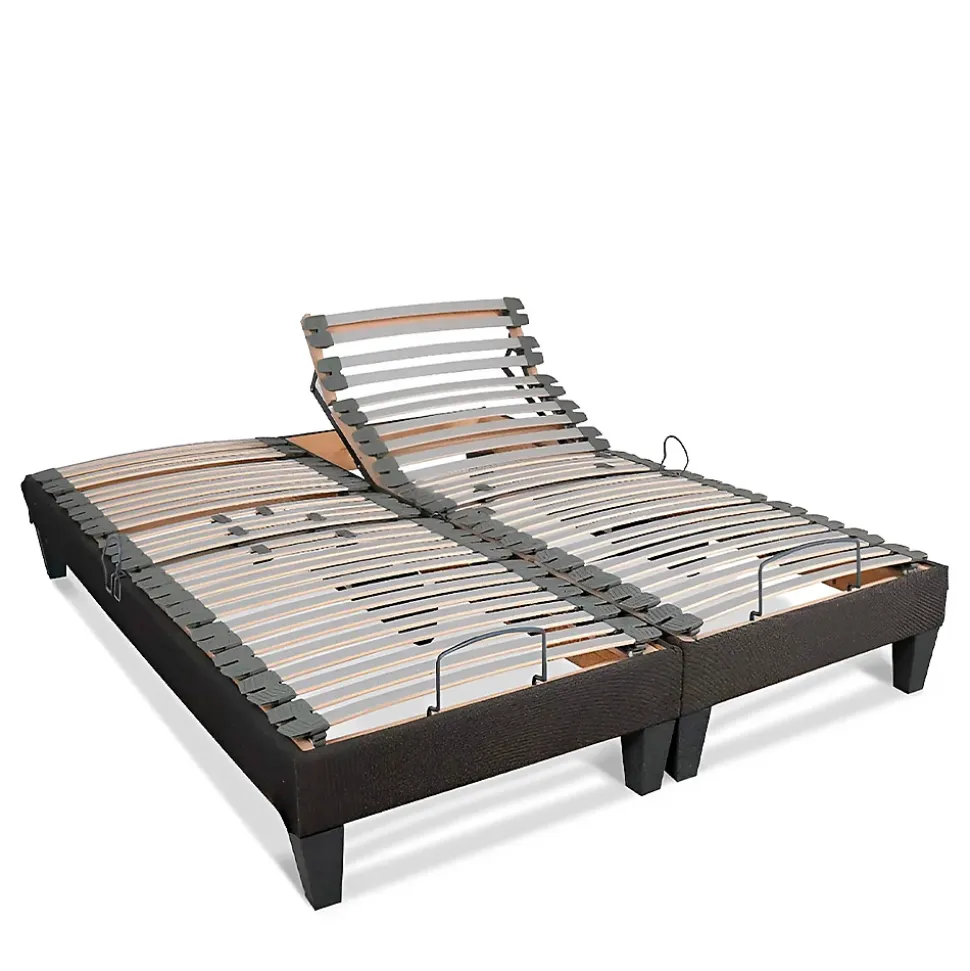 Jeu de 2 sommiers électriques Amiral 2x70x190 cm Lattes