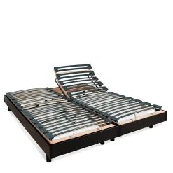 Jeu de 2 sommiers électriques Flex 2x80x200 cm Lattes