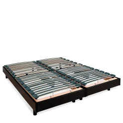 Jeu de 2 sommiers électriques Flex 2x80x200 cm Lattes