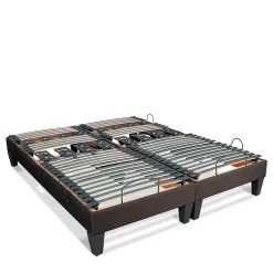 Jeu de 2 sommiers électriques Rochereau 2x80x200 cm Lattes & Plots