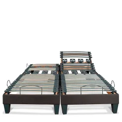 Jeu de 2 sommiers électriques Rochereau 2x80x200 cm Lattes & Plots