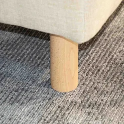 Jeu de pieds de lit cylindriques en bois Hauteur 25 cm (lot de 4)