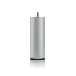 Jeu de pieds de lit cylindriques Hauteur 16 cm (2 lumineux + 2 métal Gris)