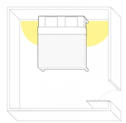 Jeu de pieds de lit cylindriques Hauteur 16 cm (2 lumineux + 2 métal Gris)