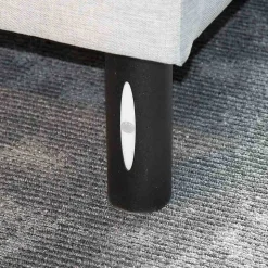 Jeu de pieds de lit cylindriques Hauteur 16 cm (2 lumineux + 2 métal Noirs)