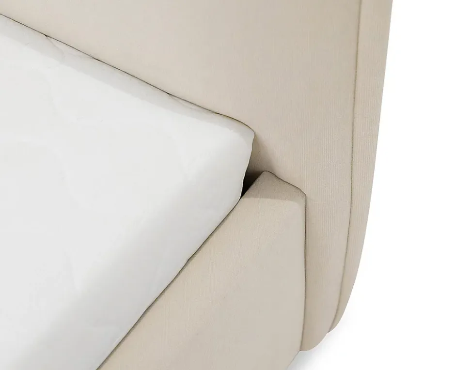 John - lit coffre - 140x200 cm - en velours - sommier inclus - Best Mobilier