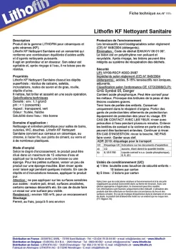 KF Nettoyant Sanitaire - Nettoyant acide pour la salle de bain et la douche - Lithofin - 1 L